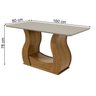 Mesa de Jantar Dafne 1,60m MobyCasa Moveis Rovere Nat/Off - 2