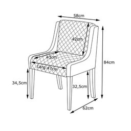 Kit 2 Poltronas Decorativa Antônia Tressê Courotex Preto - Gran Belo Decor - 4 Kit 2 Poltronas Decorativa Antônia Tressê Courotex Preto - Gran Belo Decor - 4