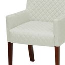 Ver imagem 2 de Poltrona Decorativa Liverpool Base Madeira Corano Bege - Gran Belo Decor
