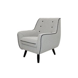 Poltrona Decorativa Levinsk Jacar Preto/Branco - Gran Belo Decor - 1 Poltrona Decorativa Levinsk Jacar Preto/Branco - Gran Belo Decor - 1