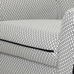 Poltrona Decorativa Levinsk Jacar Preto/Branco - Gran Belo Decor - 2 Poltrona Decorativa Levinsk Jacar Preto/Branco - Gran Belo Decor - 2