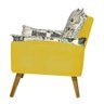 Kit 3 Poltronas Decorativas Opala Jornal Amarelo - Kasa Sofá - 7