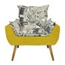 Kit 3 Poltronas Decorativas Opala Jornal Amarelo - Kasa Sofá - 5