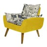Kit 3 Poltronas Decorativas Opala Jornal Amarelo - Kasa Sofá - 2