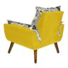 Kit 2 Poltronas Decorativas Opala Jornal Amarelo - Kasa Sofá - 3