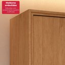 Ver imagem 7 de Guarda Roupa Casal 100% Mdf 6 Portas Easy Move 2,40 com Espelhos Amendoa Clean