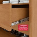 Ver imagem 5 de Guarda Roupa Casal 100% Mdf 6 Portas Easy Move 2,40 com Espelhos Amendoa Clean