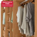 Ver imagem 6 de Guarda Roupa Casal 100% Mdf 6 Portas Easy Move 2,40 com Espelhos Amendoa Clean
