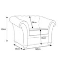 Ver imagem 3 de Poltrona Chesterfield com Pés Madeira Couro Bege - Mempra 