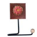 Ver imagem 1 de Porta Papel Higiênico Madeira Flor Cor Terracota