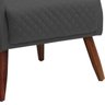 Kit 2 Poltronas Decorativa Nagoya Pés Madeira Camurça Cinza - Gran Belo Decor - 2