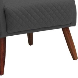 Kit 2 Poltronas Decorativa Nagoya Pés Madeira Camurça Cinza - Gran Belo Decor - 2 Kit 2 Poltronas Decorativa Nagoya Pés Madeira Camurça Cinza - Gran Belo Decor - 2