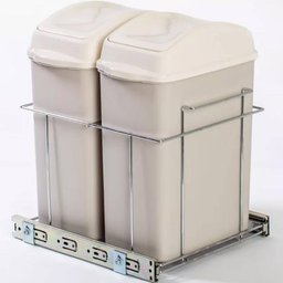 Lixeira Dupla Deslizante 8,8l de Embutir Armário Cozinha Basculante com Corrediça - 2