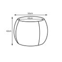 Ver imagem 3 de Puff Cleo 55cm Cipatex Marrom - Gran Belo Decor