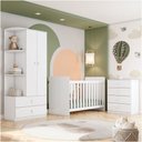 Ver imagem 1 de Quarto de Bebê Completo Hope 2 Portas 6 Gavetas Ie02 Branco - Pnr Móveis