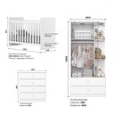 Ver imagem 4 de Quarto de Bebê Completo Hope 2 Portas 6 Gavetas Ie02 Branco - Pnr Móveis