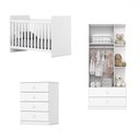 Ver imagem 3 de Quarto de Bebê Completo Hope 2 Portas 6 Gavetas Ie02 Branco - Pnr Móveis