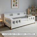 Ver imagem 5 de Enxoval Cama Juvenil Cinza Classe a com Lençol Trança Travesseiro e Fronha Conforto Premium