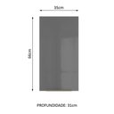 Ver mais imagens de Armário Aéreo Madesa Lux 35cm 1 Porta Branco Cinza