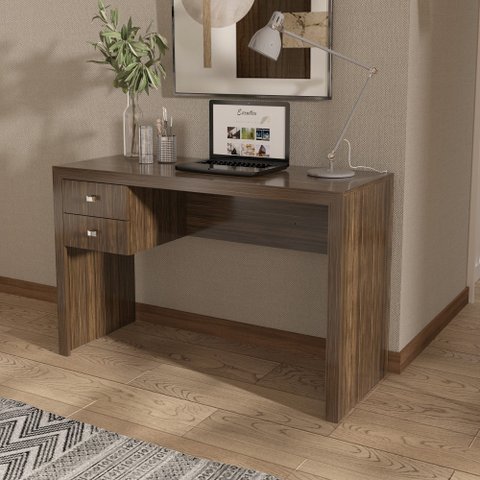 Mesa para Escritório Engrossurada 1,17m 2gav Me4123 Tecno Mobili - Nogal