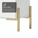 Ver imagem 5 de Cômoda de Cabeceira 3 Gavetas 100% MDF com Pintura UV e Pés em Metal 49x62x38cm Branco Fosco
