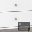 Ver imagem 7 de Cômoda de Cabeceira 3 Gavetas 100% MDF com Pintura UV e Pés em Metal 49x62x38cm Branco Fosco