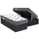 Ver imagem 1 de Conjunto Box Baú Solteiro Colchão Espuma Ortobom D33 Light Saúde + Base Crc Suede Gray (88x188)