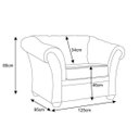 Ver imagem 3 de Kit 2 Poltronas Chesterfield com Pés Madeira Couro Bege - Mempra