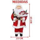 Ver imagem 4 de Decoração Papai Noel Tradicional Presentes Gorro Natal 45cm