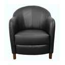 Ver imagem 3 de Kit 2 Poltronas Kairós com Pés Madeira Couro Negro - Gran Belo