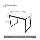 Ver imagem 4 de Mesa Jantar Apartamento Industrial 100% Mdf Compacta 100x60