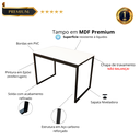 Ver imagem 2 de Mesa Jantar Apartamento Industrial 100% Mdf Compacta 100x60