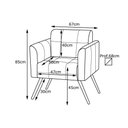 Ver imagem 4 de Kit 2 Poltronas Decorativa Bia Couro Branco