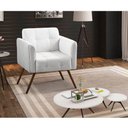Ver imagem 2 de Kit 2 Poltronas Decorativa Bia Couro Branco