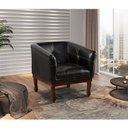 Ver imagem 2 de Kit 2 Poltronas Decorativa Noah Couro Brilho Natural Preto