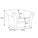 Ver imagem 3 de Kit 2 Poltronas Chesterfield com Pés Madeira Couro Capucino - Mempra
