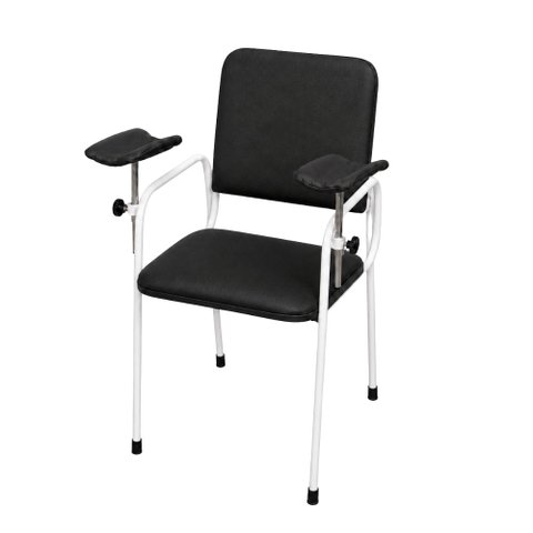 Cadeira Coleta Standard com Braço Lateral Preta