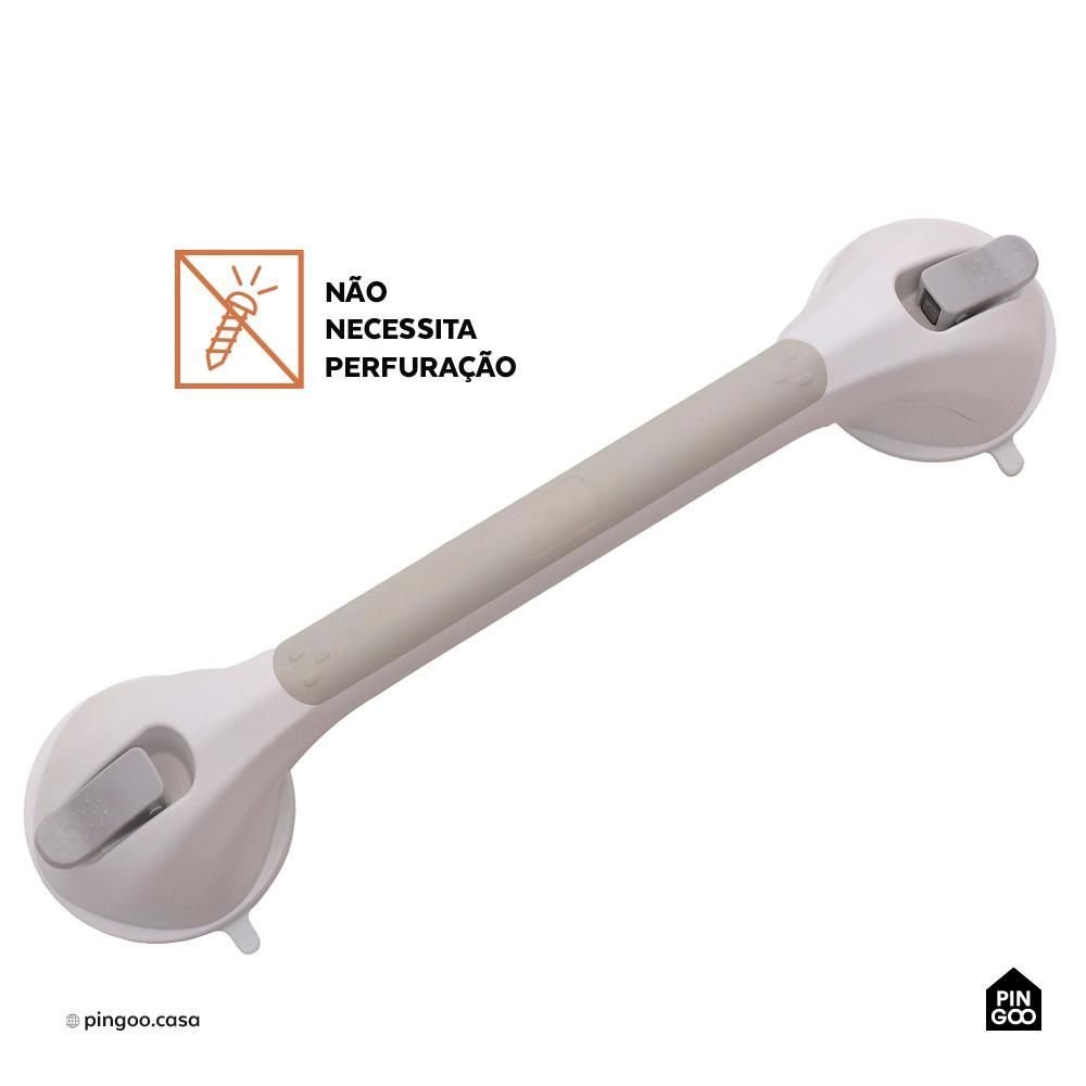 Barra de Apoio e Segurança com Ventosa 42 Cm Jaru Pingoo.casa - Branco - 5