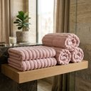 Ver imagem 4 de Jogo de Toalha Banho Banhão Premium Wave 4 Peças 100% Algodão Super Macio Premium Casa Dona