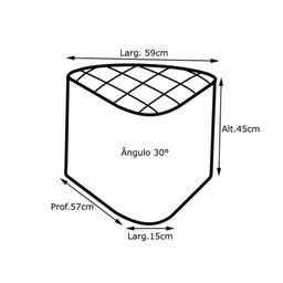 Kit 2 Puffs Lotus Triangular Corano Rosa/Verde - Ilha Bela - 4