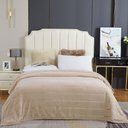 Ver imagem 3 de Cobertor Manta Fluffy Casal Queen 2,40m X 2,20m Listras Super Macio - Bege