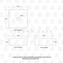 Ver imagem 6 de Cuba De Apoio Para Banheiro Quadrada Slim Louça Cerâmica 31 cm Crisoprásio Pingoo.casa - Branco