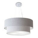 Ver imagem 1 de Lustre Pendente Cilíndrico Vivare Md-4371 Cúpula Tecido 80x70cm - Rustico Cinza