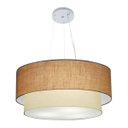 Ver imagem 1 de Lustre Pendente Cilíndrico Vivare Md-4371 Cúpula Tecido 80x70cm - Palha / Bege