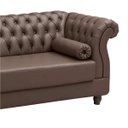 Ver imagem 2 de Chaise Estofada com Pés de Madeira Veracruz Tcs-357 Marrom - Laura Lar