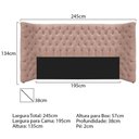 Ver imagem 4 de Kit Cabeceira e Calçadeira Baú King Everest P02 195cm para Cama Box Suede - Doce Sonho Móveis Ros