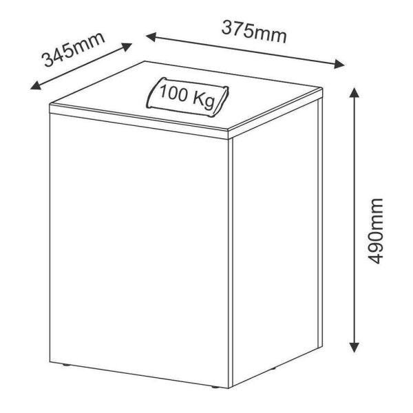 Puff Baú Pu2050 Bege - Tecno Mobili - 4