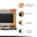 Ver imagem 4 de Painel Suspenso Ripado Decorativo Vilgax Tv 65" Portas Basculantes Bali/cedro G18 - Gran Belo