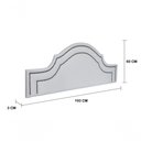 Ver imagem 3 de Cabeceira King Luxo 193x60 Courino Branco Tachas Fumê