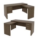 Ver imagem 5 de Mesa de Escritório de Canto com 3 Gavetas ME4106 Nogal - Tecno Mobili